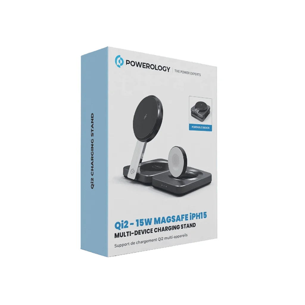 Powerology 3-in-1 Foldable Magnetic Wireless Charging Bracket