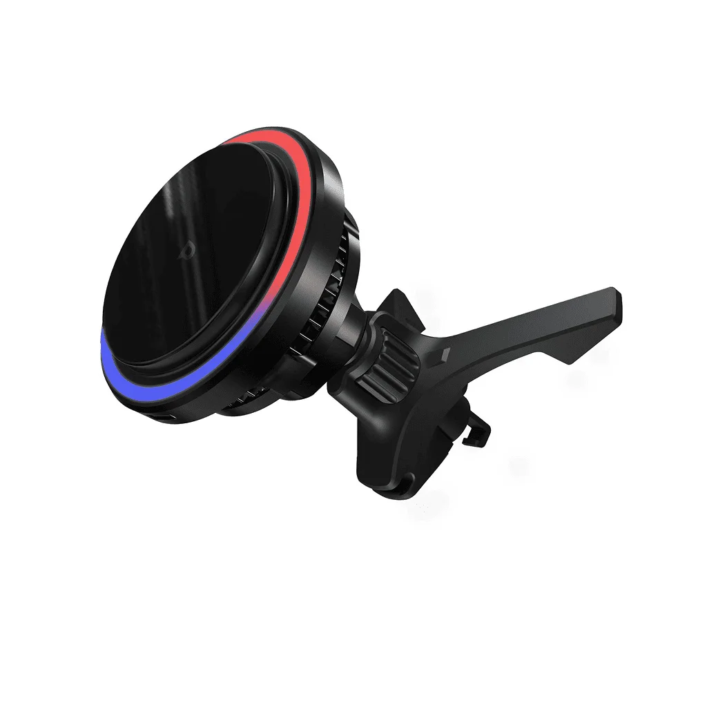 Powerology Qi2 Standard Round Magsafe Fast Charger with Air vent & Suction Mount