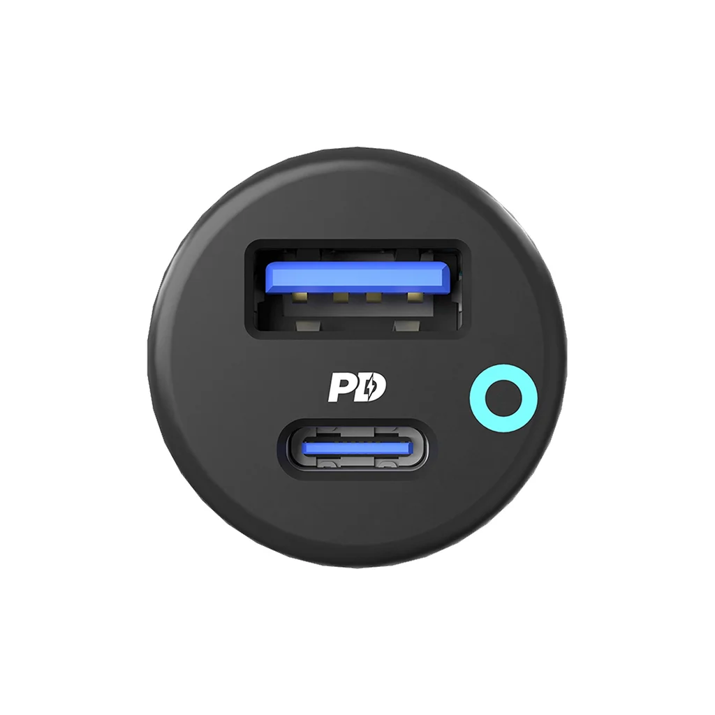 Powerology Type-C Retractable Car Charger 70W