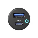 Powerology Type-C Retractable Car Charger 70W