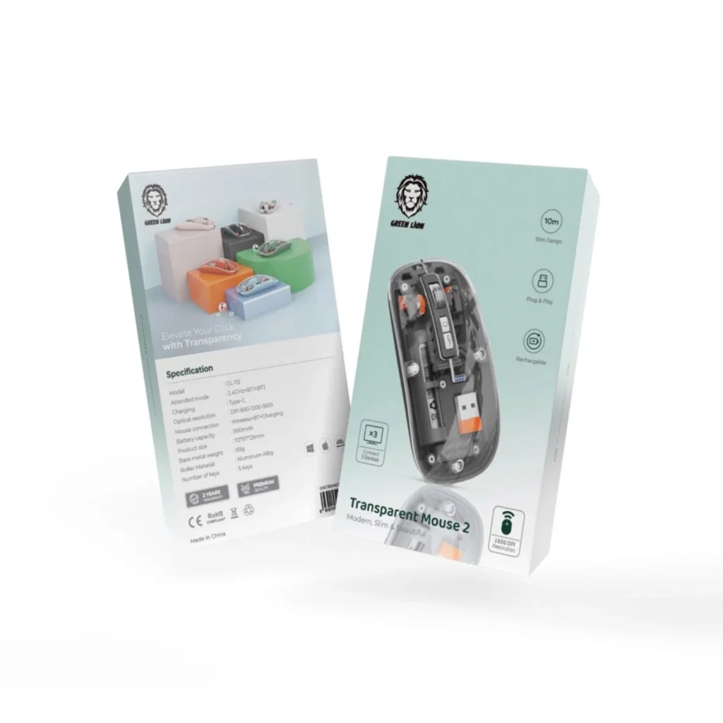 Green Lion Transparent Mouse 2