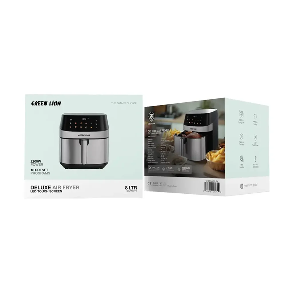 Green Lion Deluxe Air Fryer LED Touch Screen 8L