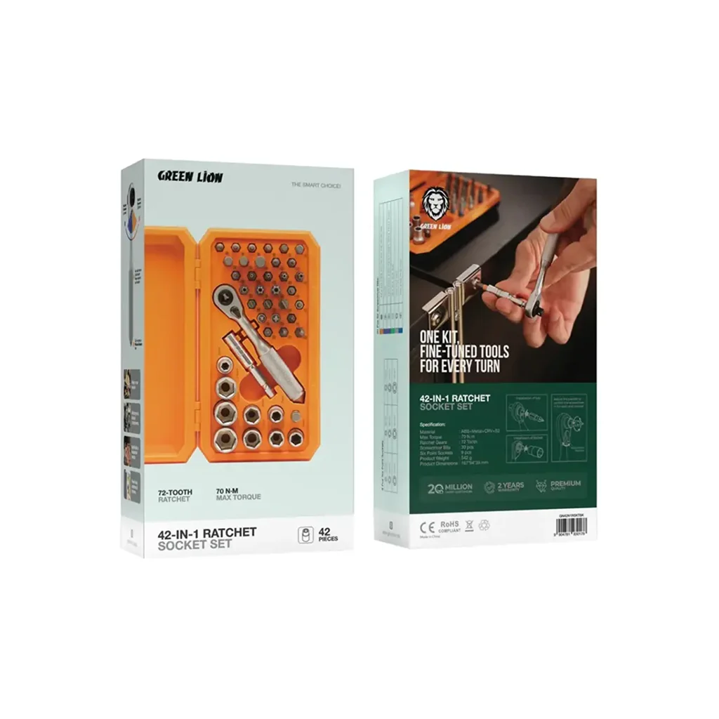 Green Lion 42-IN-1 Ratchet Socket Set