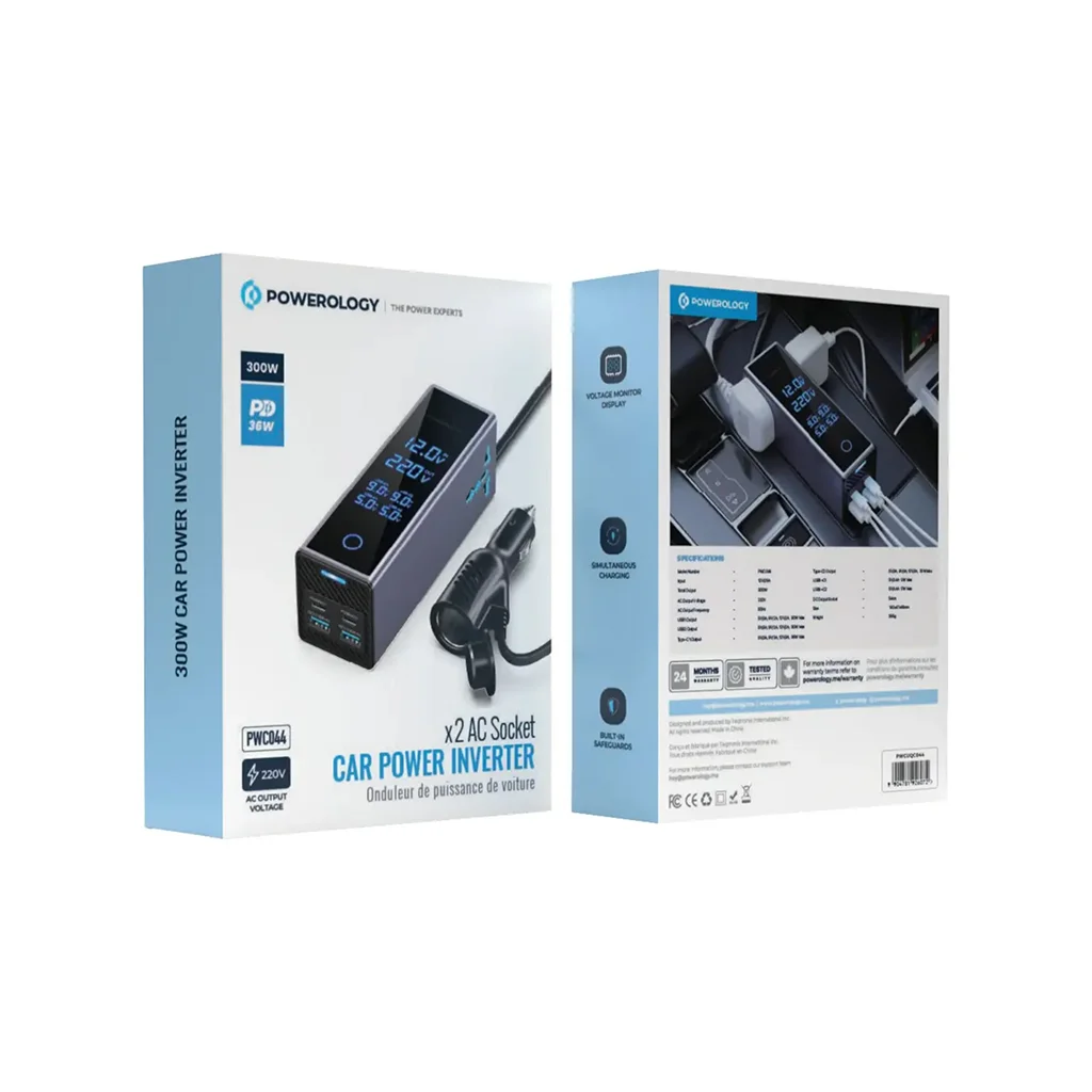 Powerology 2AC Socket Car Power Inverter