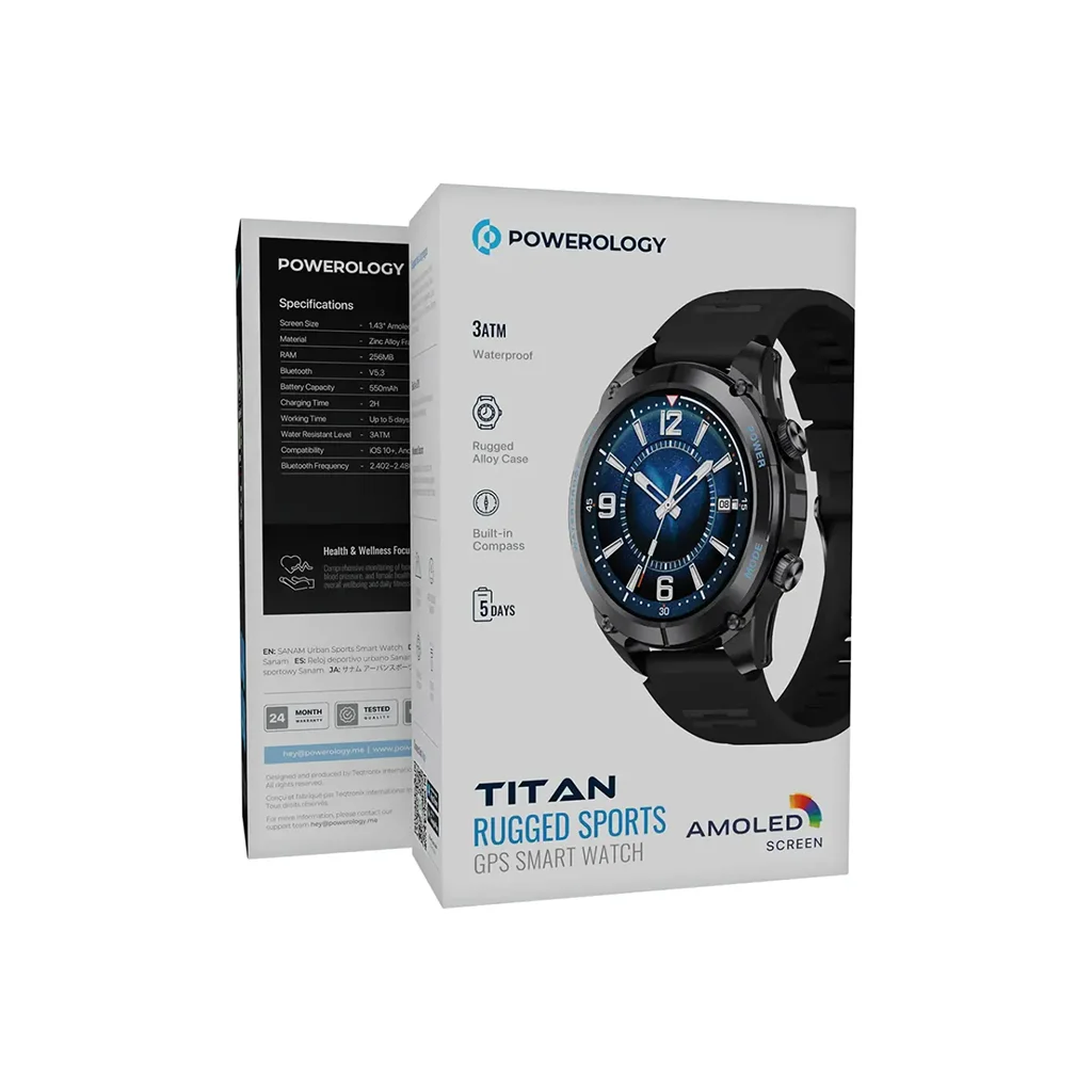 Powerology Titan Rugged Sports GPS Smart Watch