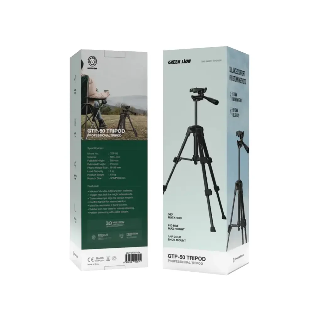  Green Lion GTP-50 Tripod Professional Aluminum