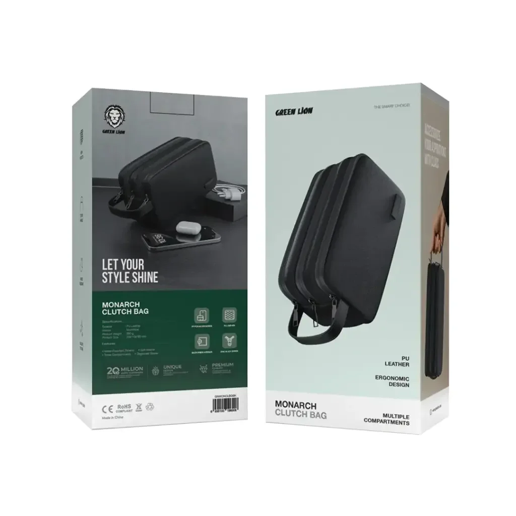 Green Lion Monarch Clutch Bag