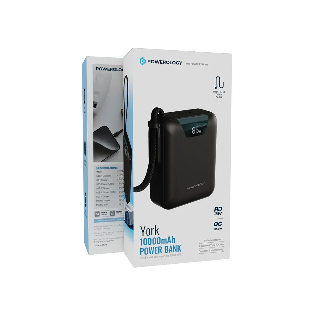 Powerology York 10000mAh Power Bank