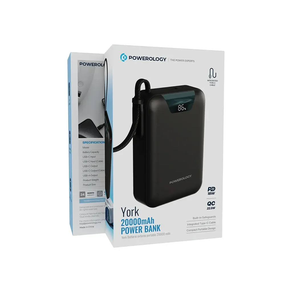 Powerology York 20000mAh Power Bank