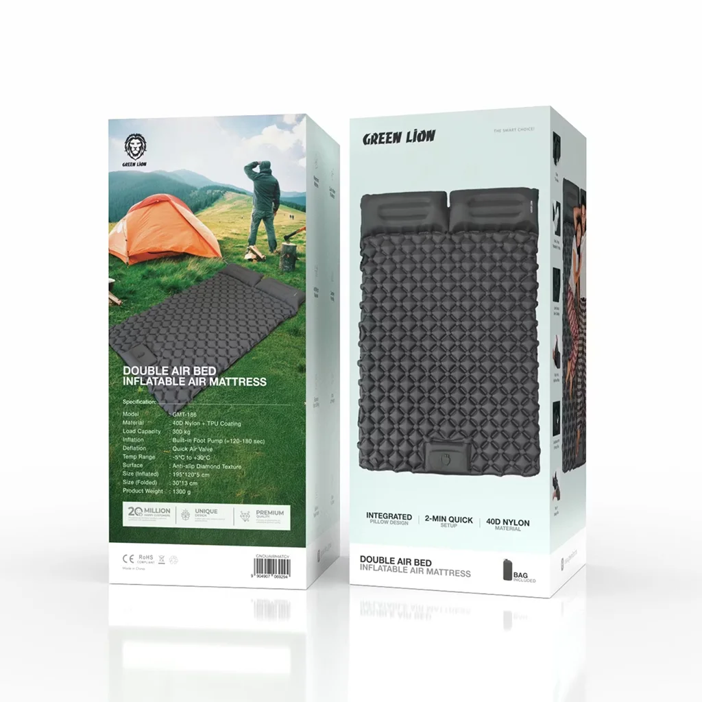 Green Lion Double Air Bed Inflatable Air Mattress