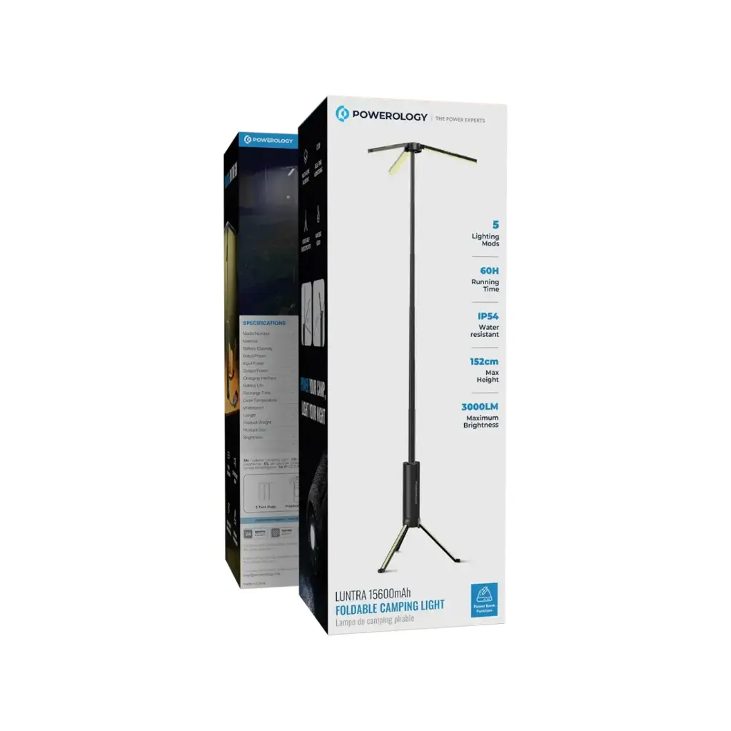 Powerology Luntra 15600mAh Foldable Camping Light