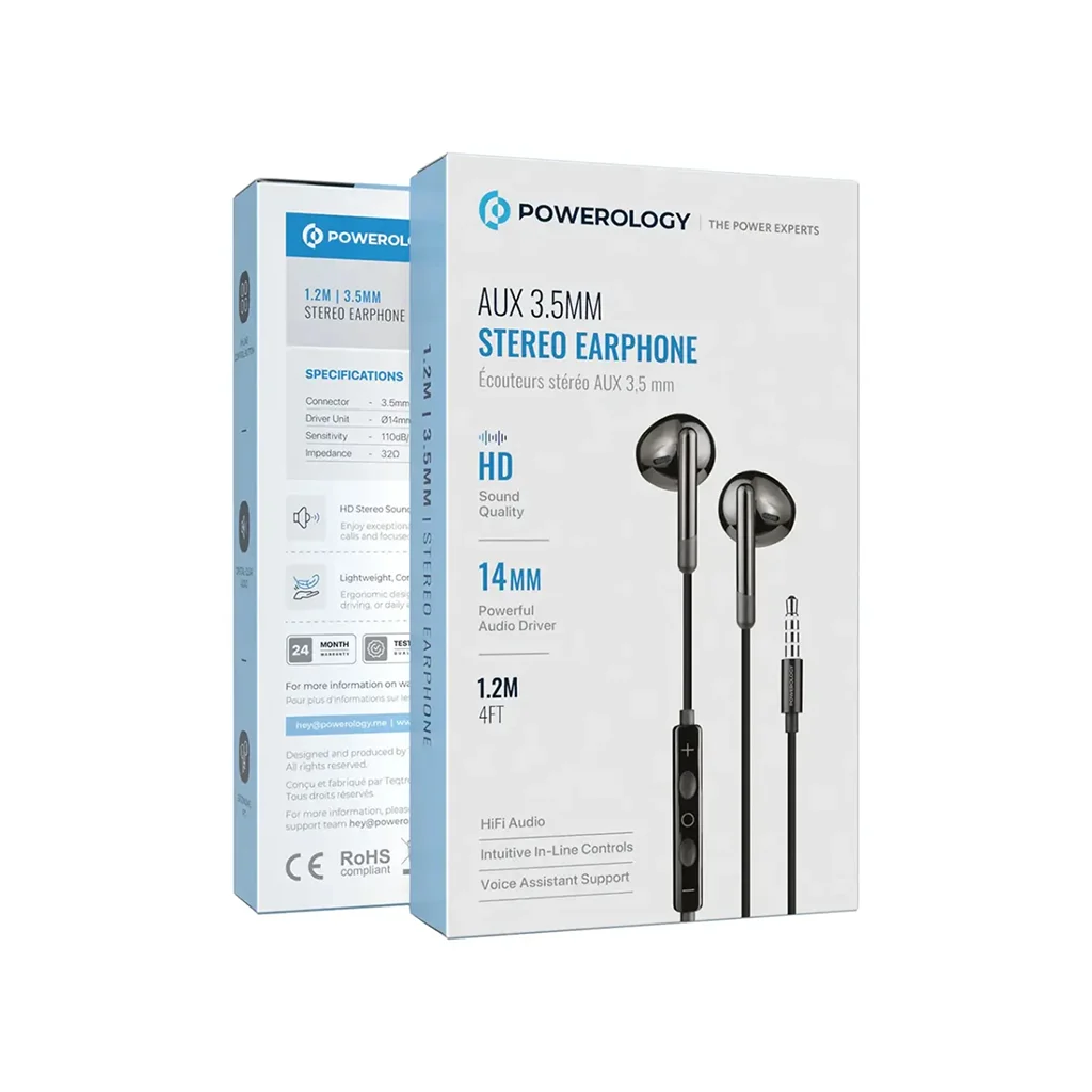 Powerology AUX 3.5mm Stereo Earphones