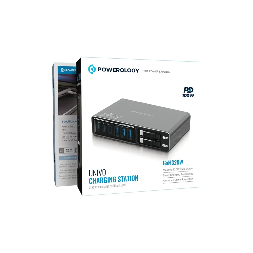 Powerology Univo Charging Station GaN 320W