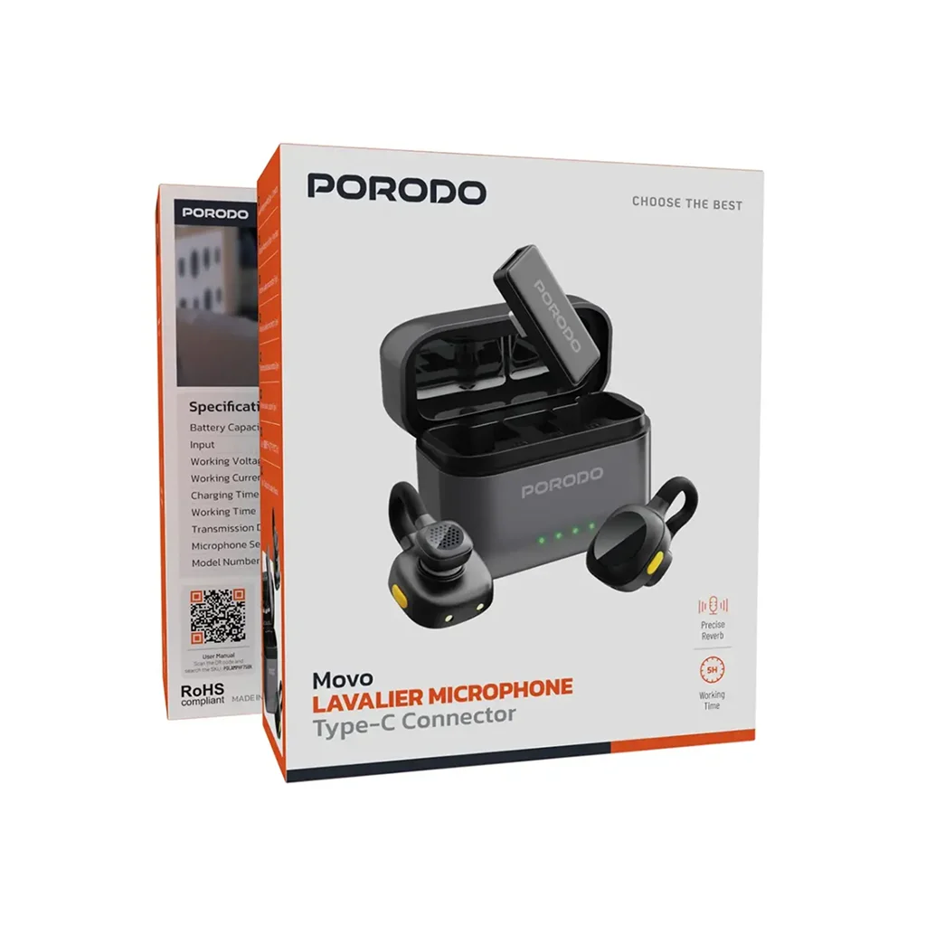 Porodo Movo Lavalier Microphone Type-C Connector