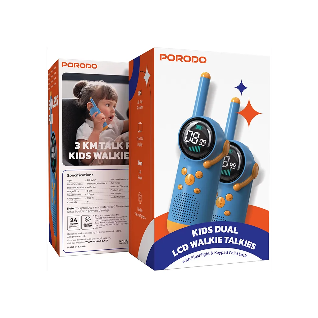 Porodo Kids Dual LCD Walkie Talkies