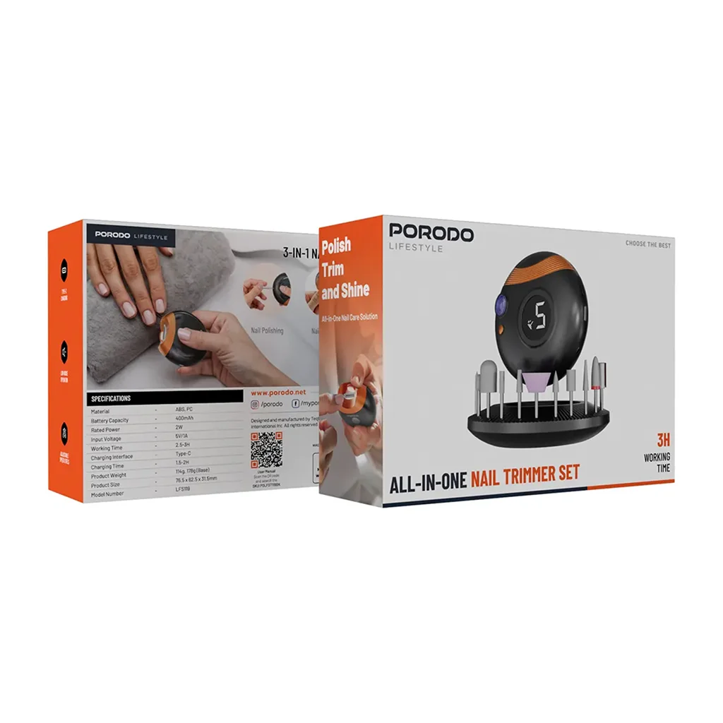 Porodo Lifestyle All-In-One Nail Trimmer Set