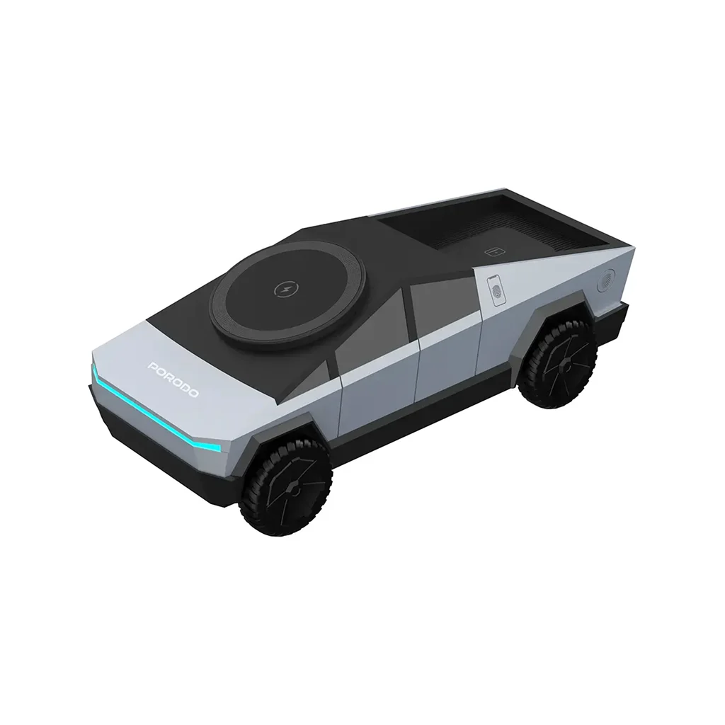 Porodo Cyber Dock Wireless Charger with Rotating Stand