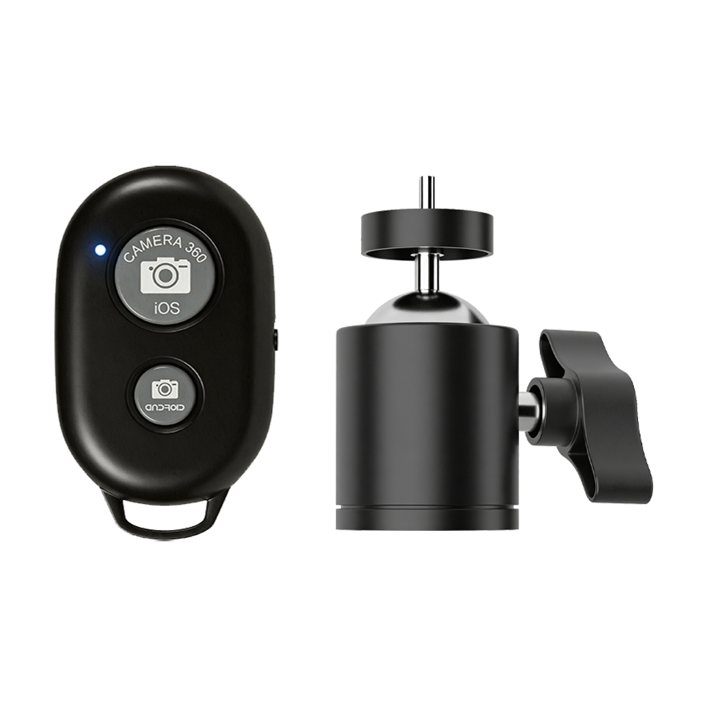 Porodo Lifestyle Handheld Ring Grip Camera & phone vlogging light with Desktop support & Phone clamp