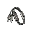 Powerology Zinco Series 2-in-1 Dual USB-C Cable