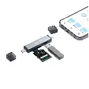 Green Lion 3 in 1 Card Reader with USB-C & Lightning Connectivity