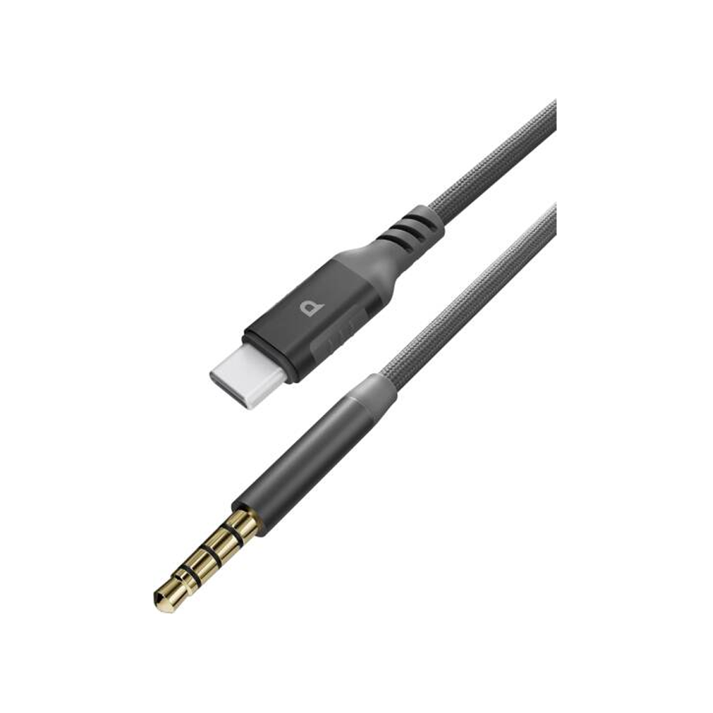 Powerology Power Sync Weave USB-C To 3.5mm Audio 1.2m Cable