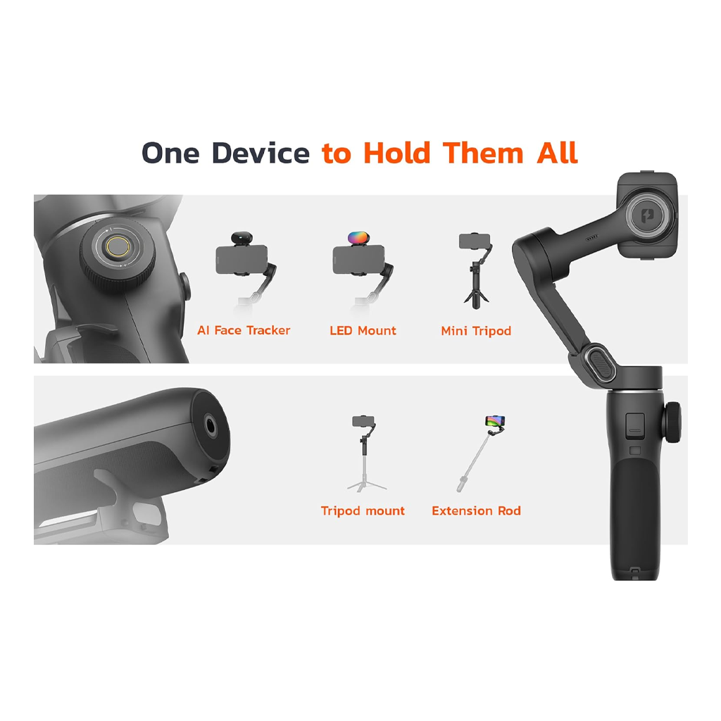 Porodo Velocam 3-Axis Gimbal Stabilizer