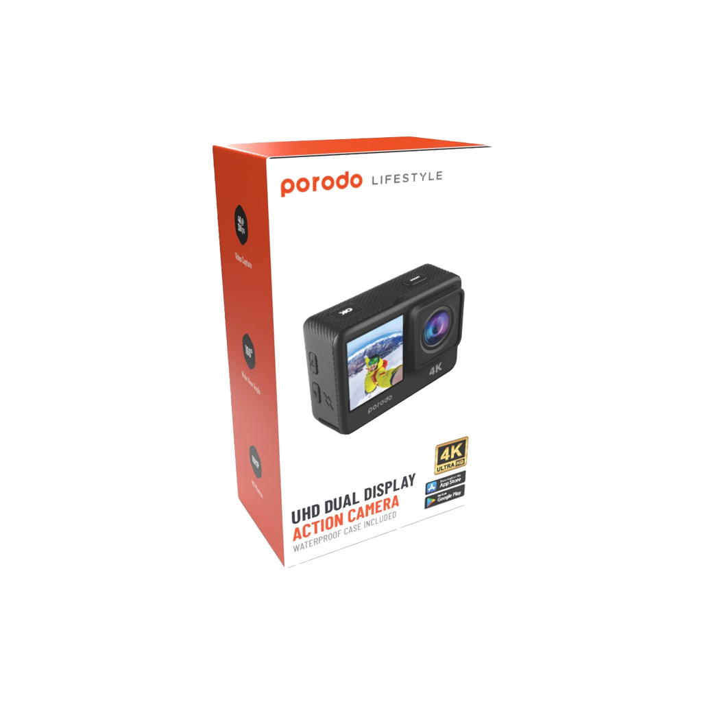 Porodo Lifestyle UHD Dual Display Action Camera