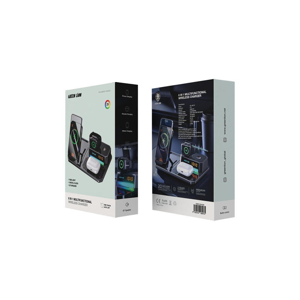 Green Lion 6 in 1 Multifunctional Wireless Charger