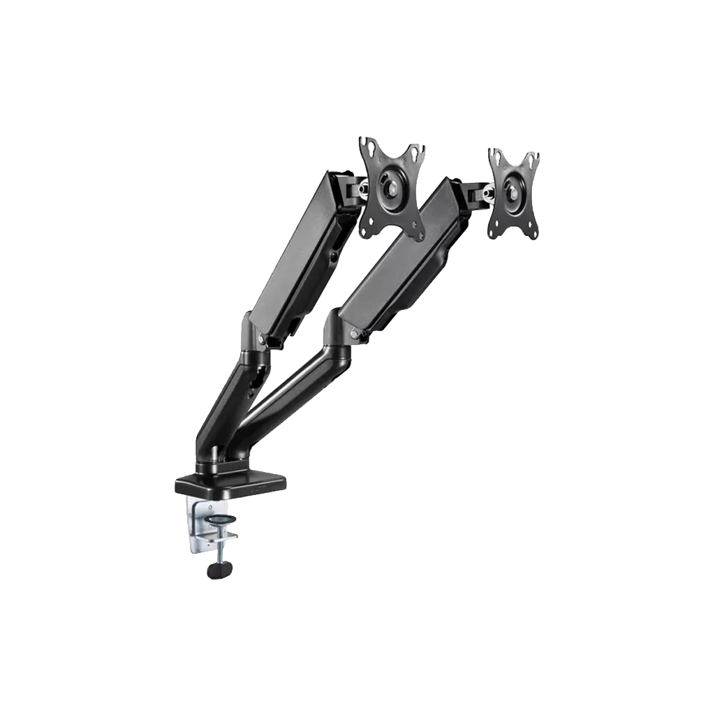 Adjustable Gas Spring Dual Monitor Arm (17"–27")