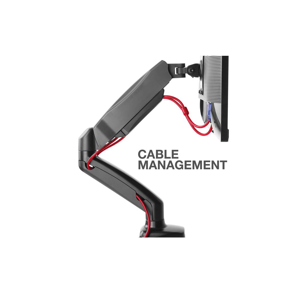 Adjustable Gas Spring Single Monitor Arm (17"–30")