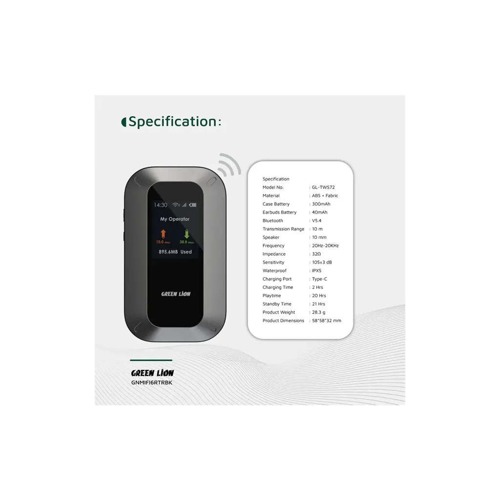 Green Lion Portable MiFi Router Black color 6.webp