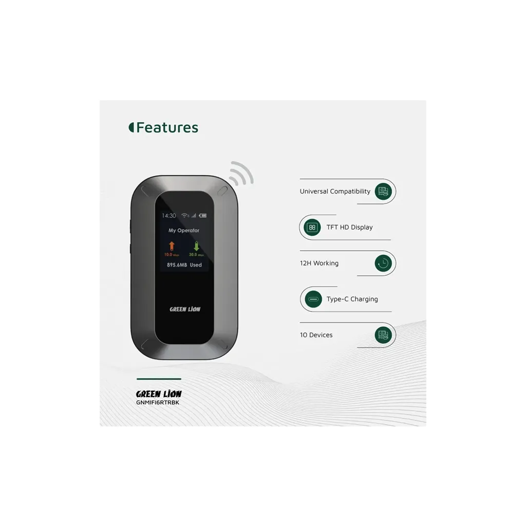 Green Lion Portable MiFi Router Black color 5.webp