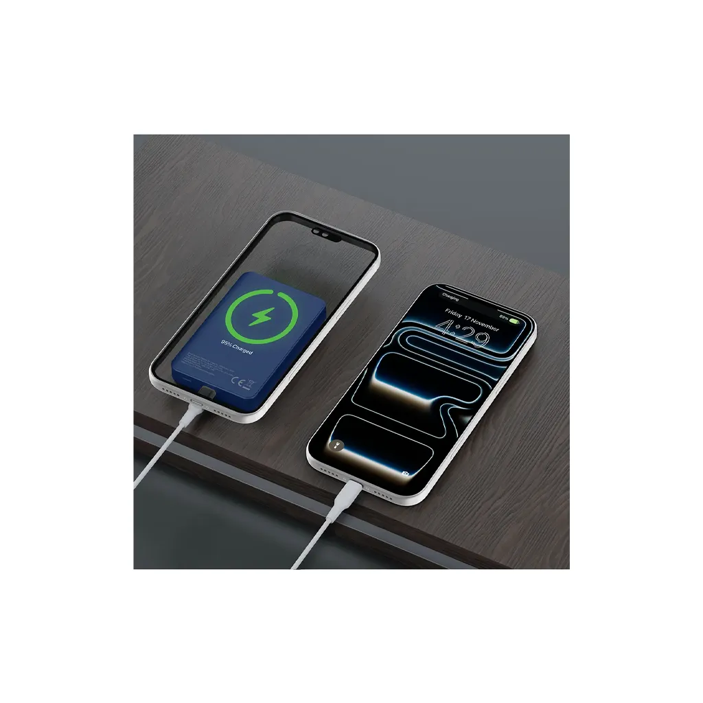 Powerology Spetano 20000mAh MagSafe Power Bank Blue color 2.webp