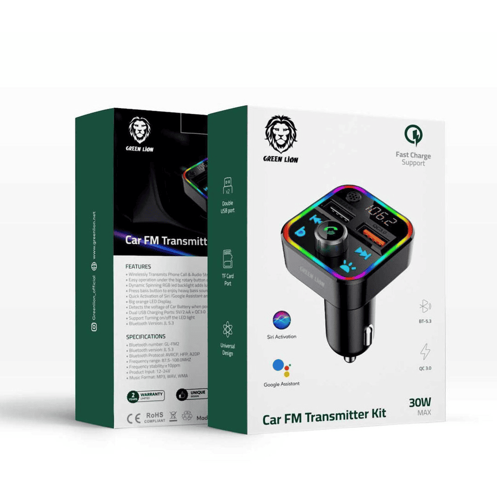 Green Lion Car FM Transmitter Kit 30W