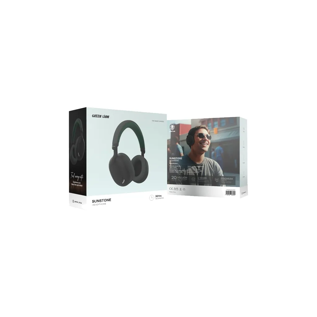 Green Lion Sunstone Headphones Green & Black color 2.webp