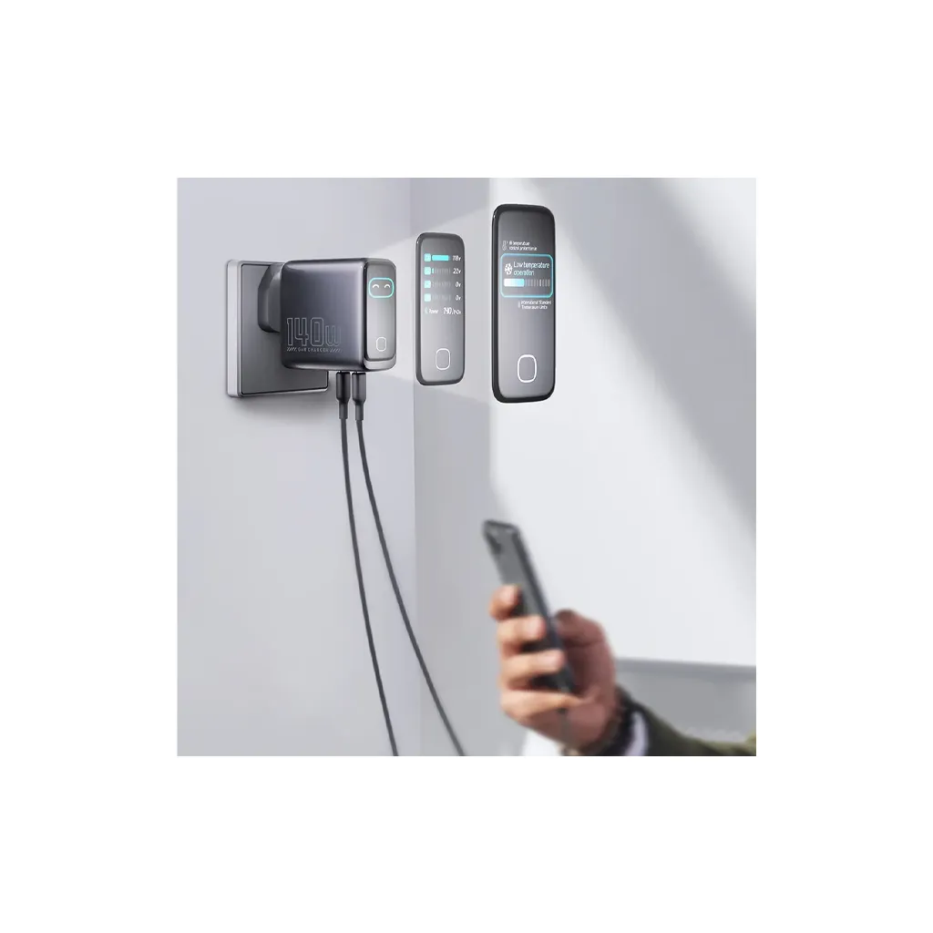 Powerology Voltflow GaN Wall Charger PD 140W black color 6.webp