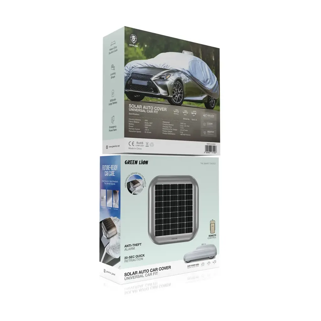 Green Lion Solar Auto Car Cover - Grey 3.webp