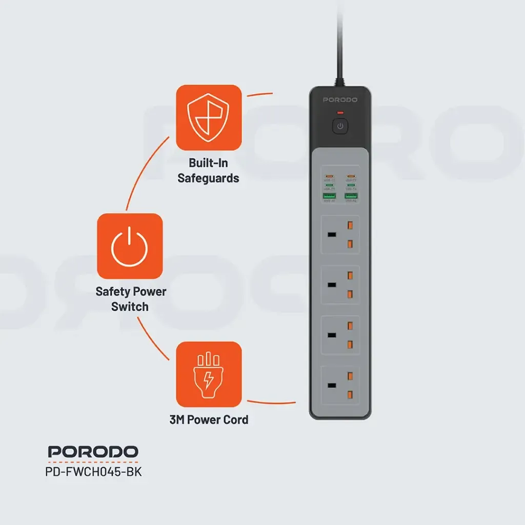 Porodo 4AC 65W 3000W Power Strip 2.webp