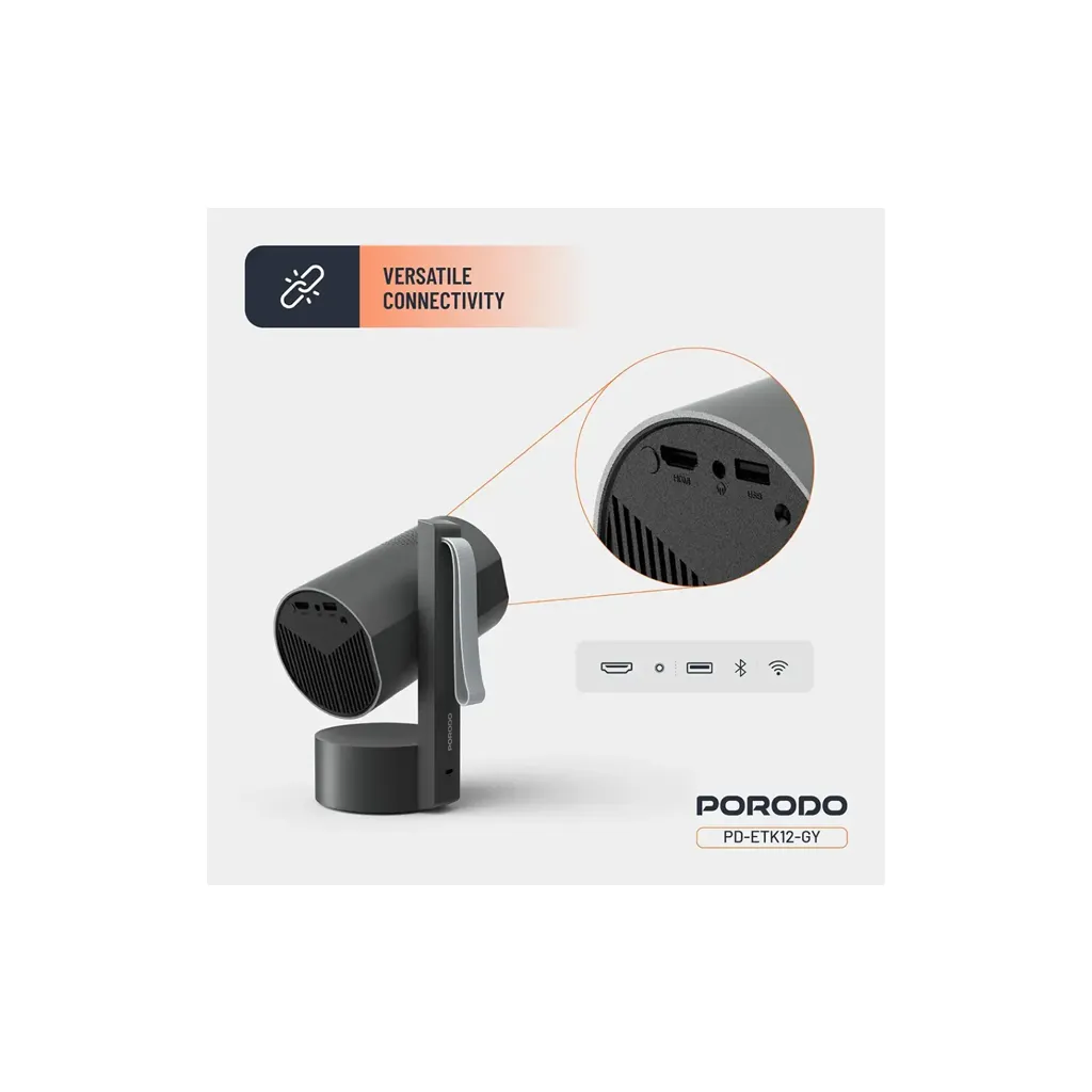 Porodo Premiere 65W 3_ Portable Smart Projector grey color 4.webp