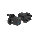 Powerology 35W Dual Port Compact Fast charger with braided USB C to C Cable