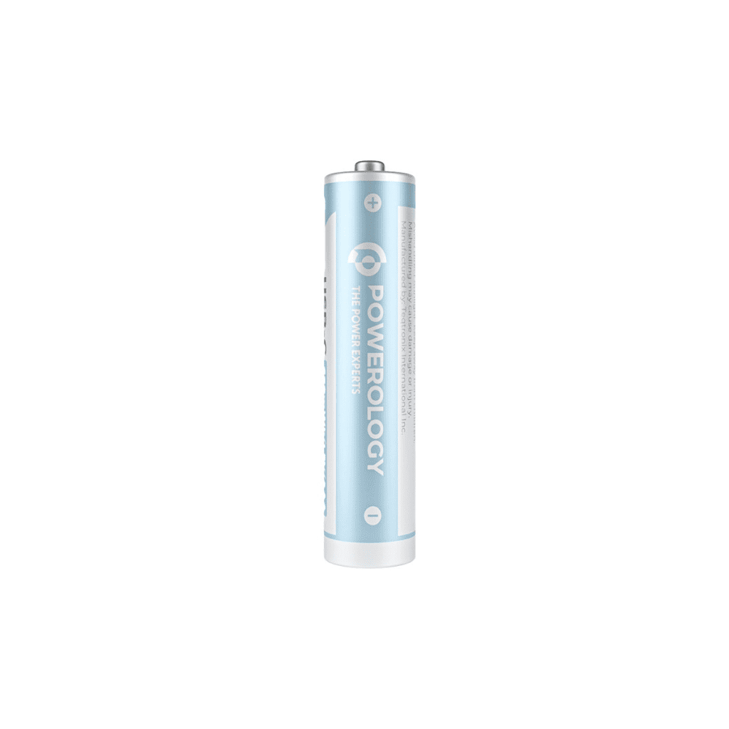 Powerology 1.5V Type-c Rechargeable Lithium-ion Battery AAA Battery 660mWh 4pcs Per Pack