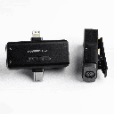 Powerology MFI Dual Connector Wireless Lavalier Microphone Mic 