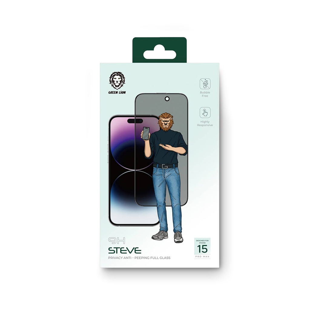 Green Lion 9H Steve HD Screen Protector for iPhone 15 Series