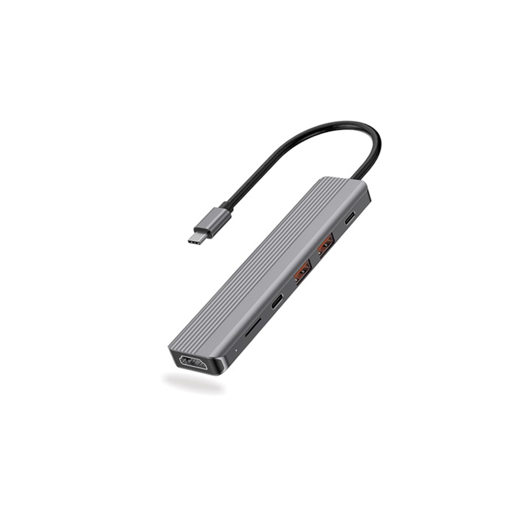Powerology 6 in 1 Slim USB-C Hub