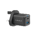 Powerology 35W Super Compact Quick Charger with braided USB C to Lightning Cable