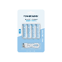 Powerology 1.5V Type-c Rechargeable Lithium-ion Battery AA Battery 4pcs per Pack