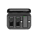 Powerology MFI Dual Connector Wireless Lavalier Microphone x2 Mics