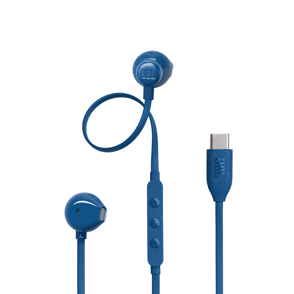 JBL Tune 305C USB-C Wired In-Ear Hi-Res Earphones (Blue)