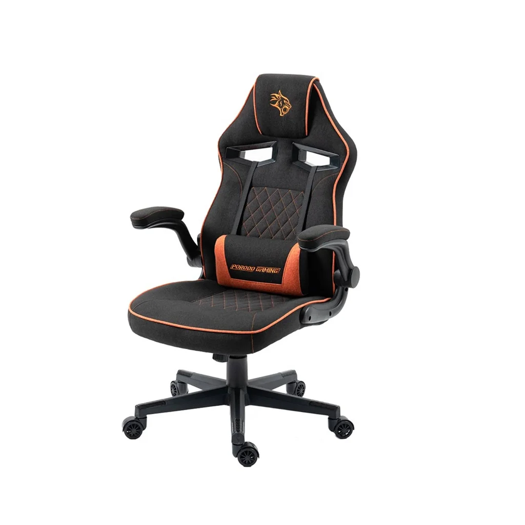 Porodo Gaming Chair with Fabric Covered Cushion and Class3 100Mm Gas Lift