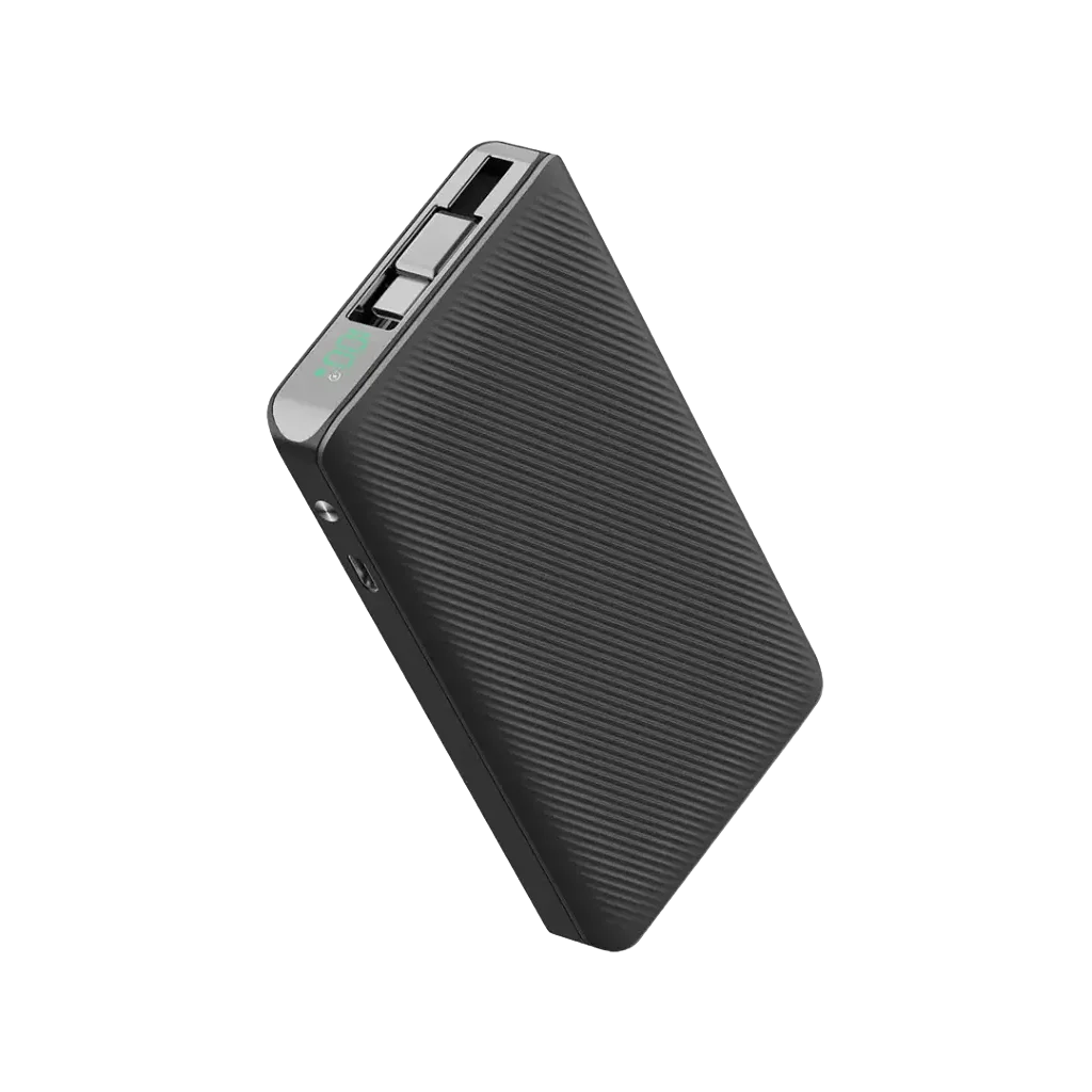 Powerology 10000mAh Retractable Cable Power Bank
